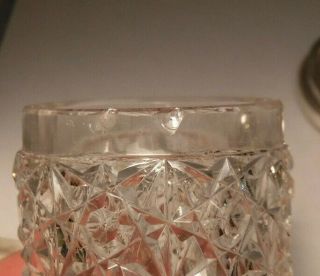 CUT GLASS JAR STERLING SILVER LID ANGELS ' CHERUBS 1904 BIRMINGHAM SYDNEY CO 7