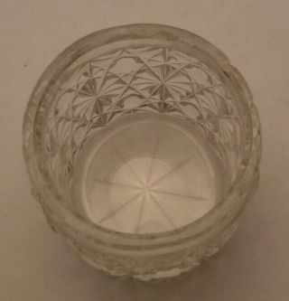 CUT GLASS JAR STERLING SILVER LID ANGELS ' CHERUBS 1904 BIRMINGHAM SYDNEY CO 8