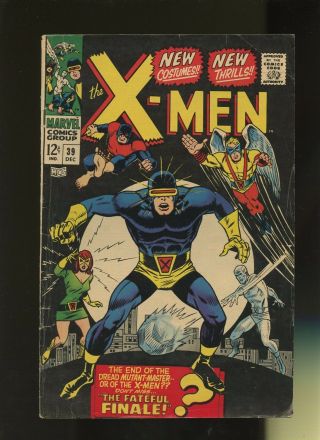 X - Men 39 Vg 3.  5 1 Book Marvel Mutant Mater Dies The Fateful Finale 1967