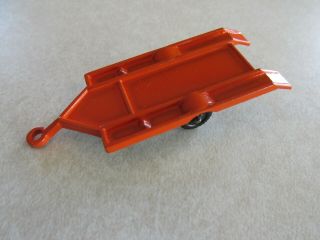Mc42 Vintage Midgetoy Diecast Orange Snowmobile Trailer 2 1/2 "