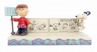 Jim Shore Peanuts Snow Dance Snoopy And Charlie Brown Comic Figurine 4055663