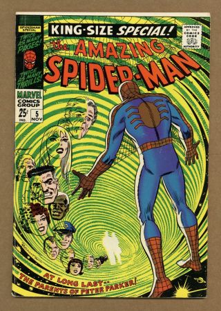 Spider - Man (1st Series) Annual 5 1968 Vg 4.  0