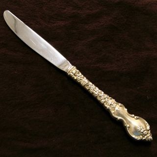 International Du Barry Sterling Silver 9 " Knife 4 - 3/8 " Steel Blade - No Monogram
