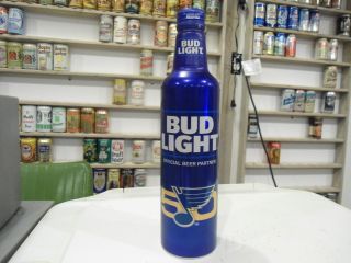 Bud Light St Louis Blues 50 Year Aluminum Beer Bottle Can With Cap Nhl Hockey