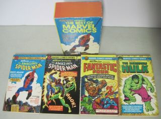 Boxed Set Of 4 Paperbacks Stan Lee The Best Of Marvel Comics Spider - Man Ff Hulk