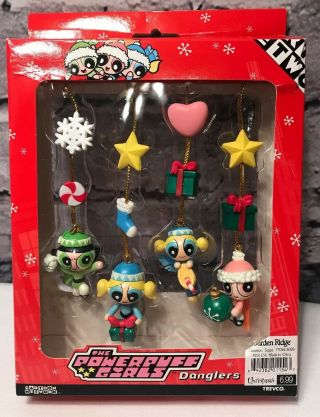 Trevco The Powerpuff Girls Mini Christmas Ornaments Cartoon Network 2002 Nos