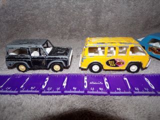 Tootsietoy 1970 BUSY BEE BUS & JUMPING JEEPER & 80 ' S JEEP & BRONCO Vehicles 2