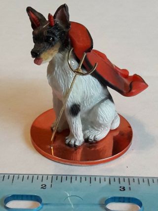 Tiny Ones 2 " Rat Terrier Devil Dog Figurine Statue