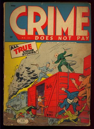 Crime Does Not Pay 37 Golden Age Lev Gleason Comic 1945 Gd