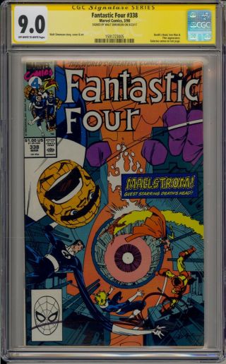 Fantastic Four 338 - Cgc 9.  0 - Signed By Walt Simonson - Thor - 1591723005