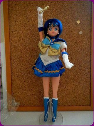 Vintage Bandai Sailor Moon Chara Talking Doll Figure Sailor Mercury