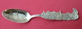 Rare 1911 Luna Park Coney Island York City Skyview Silver Souvenir Spoon