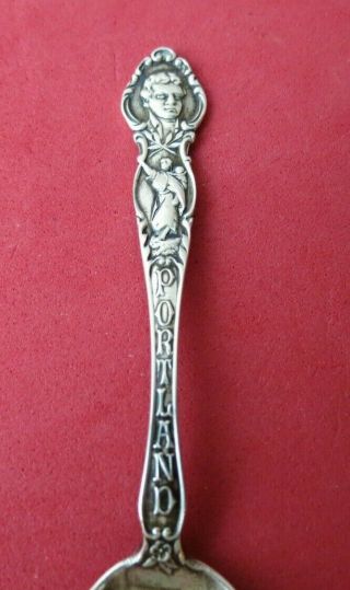 RARE Detailed 1905 Lewis & Clark Expo Portland,  Oregon Sterling Souvenir Spoon 3