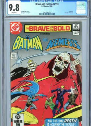 Brave And The Bold 193 Cgc 9.  8 White Pages Batman Nemesis Dc Comics 1982