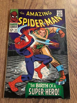 The Spiderman Vol 1 Issue 42 - The Birth Of A Superhero Comic Book