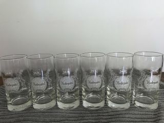 Set Of 6 Hudepohl 14 - K Beer Glasses,  No Chips Or Cracks