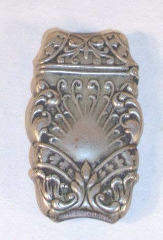 Stunning Victorian Repousse Silver Match Safe