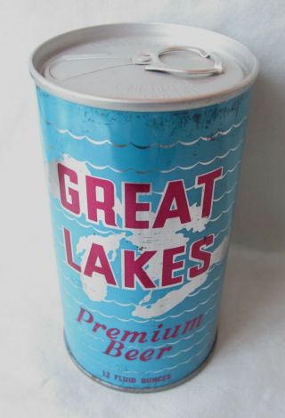 Vtg Great Lakes Premium Pull Tab Beer Can - Associated Brewing Co.