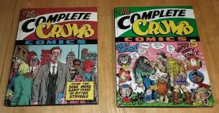 The Complete Crumb Comics (2) Vol 2 & Vol 5 Hardcovers 1st Editions