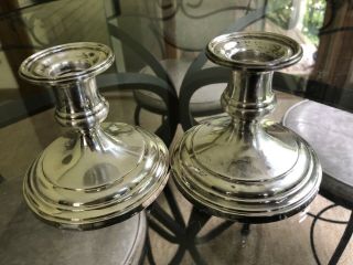 Vintage S.  Kirk & Son Sterling Silver Candlestick Weighted Bases