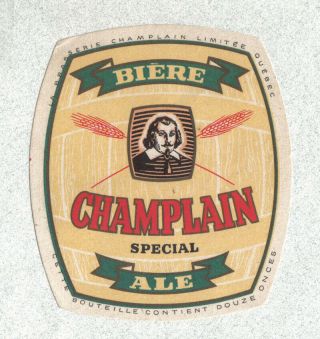 Beer Label - Canada - Champlain Special Biere / Ale,  Quebec