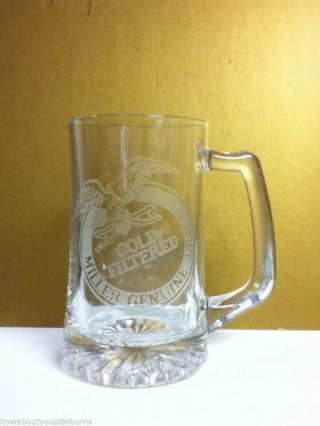 Miller Draft Beer Glass Glasses 1 Mug Mugs Cold Filtered Milwaukee Rn1
