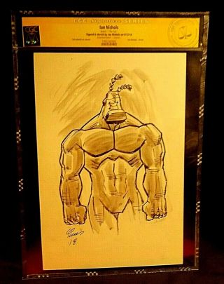 " The Tick " Cgc Certified Sketched & Signed By Tick Comic Artist Ian Nichols 2018