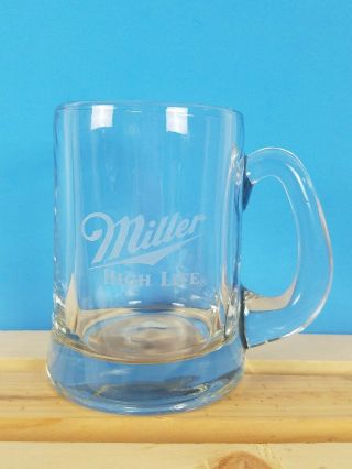 Miller High Life Beer Glass Mug Short 5 "
