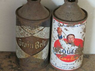 2.  Different.  Cone Tops.  Duquesne And.  Grain Belt