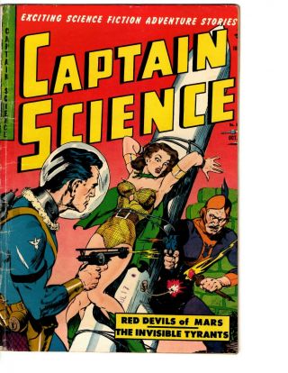 Captain Science 6 Youthful 1951 - Classic Bondage Cover Golden Age