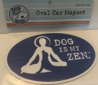 Oval Dog Breed Picture Car Magnet - Dog Is My Zen