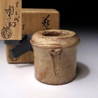 Hq11 Japanese Lid Rest,  Futaoki By Great Human Cultural Treasure,  Tobei Tawara