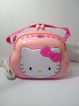 Hello Kitty Purse Shaped Cd Player With Am/fm Radio Pocketbook Kt2027