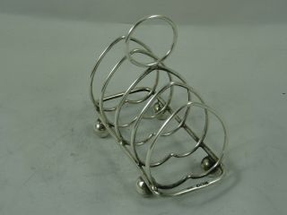 Heart Shaped Solid Silver Toast Rack,  1928,  56gm