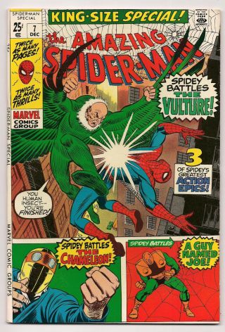 Spider - Man King - Size Special 7 Vf,  Reprints Spider - Man 1 & 2