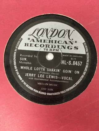 Jerry Lee Lewis Whole Lotta Shakin Goin On Jerry Lee Lewis 10” Record 78 Rpm