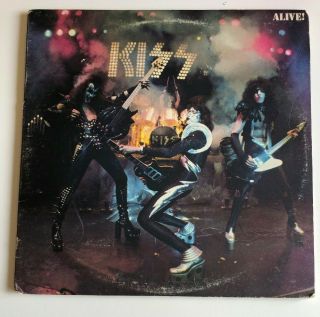 Kiss Alive Double Vinyl 2 X Lp Record Album Live 1st Edition 1975 Release