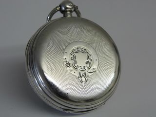 An Antique Victorian Solid Sterling Silver Fusee Pocket Watch - London 1876 143g