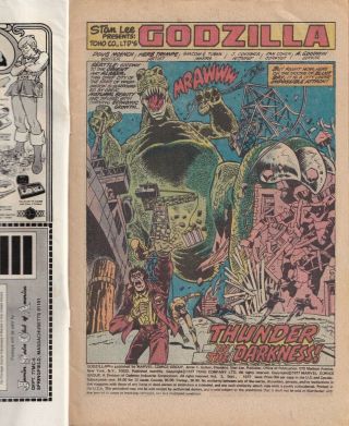 Godzilla King of the Monsters 2 3 (1977) Marvel Comics Shield The Champions 3
