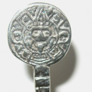 Vtg Sterling Silver 925 MEXICO Aztec Mayan Sun Calendar Demitasse Souvenir Spoon 6