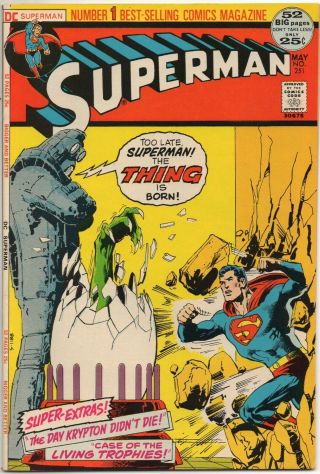 Superman No.  251 May 1972 8.  0 Vf Dc