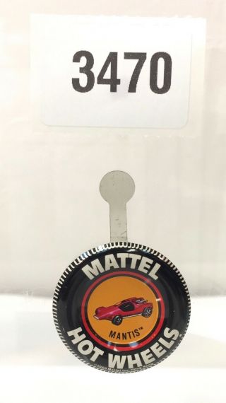 Mantis Button Hot Wheels Redline 1969 Pin Badge Really