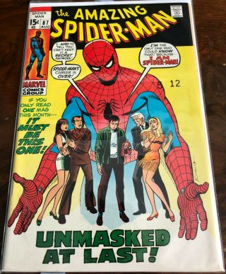 The Spider - Man 87 (vol 1,  Aug 1970) Hi Grade