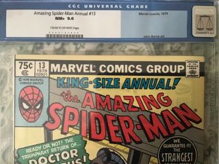 Spider - Man Annual 13 Cgc 9.  6 Nm,  Cream To Off - White Pages
