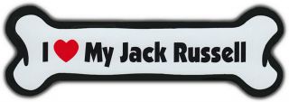 Dog Bone Magnet: I Love My Jack Russell Terrier | For Cars,  Refrigerators,  More