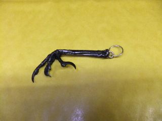 Claw Keyring With Silver Rings Necklace,  Weird,  Pagan,  Gothic.
