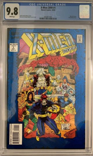 X - Men 2099 1 (1993) Cgc 9.  8 Nm/mt White Pages Blue Foil Cover Marvel Comics