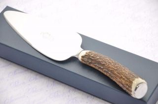 Boxed Stag/antler Handle Pie/cake Knife Made In Sheffield England L@@k