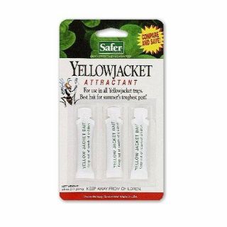 Safer 02006 Deluxe Yellow Jacket Wasp Trap Bait - 3 Refills