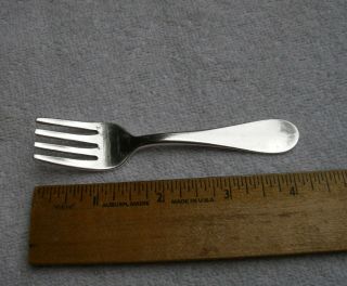 Fine Arthur Stone Arts & Crafts Sterling Baby Fork - Plain Rounded - No Mono - Nr